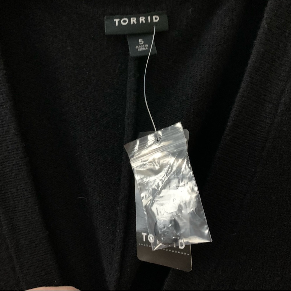 Torrid black long buttoned cardigan sz 5X - Picture 7 of 8